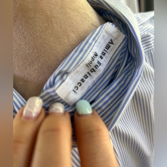 Amina Rubinacci Napoli button down shirt /8 women - Picture 5 of 14